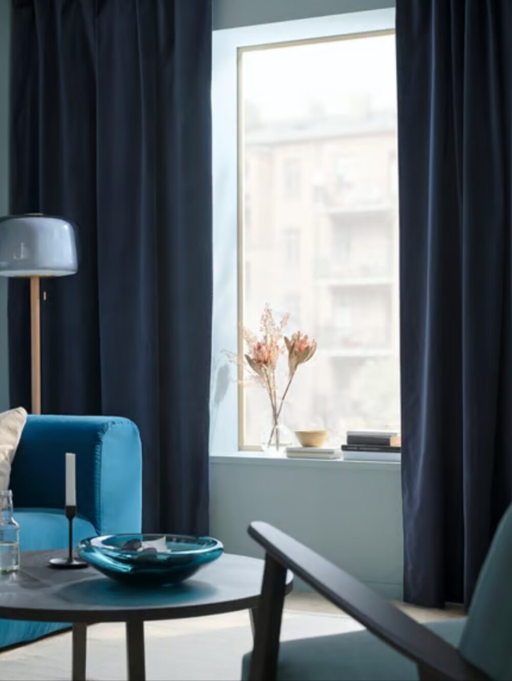 4 Ikea Sanela 100% Cotton Velvet Curtains